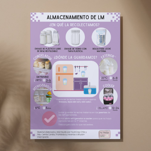 Infografía PNG Almacenamiento de leche materna