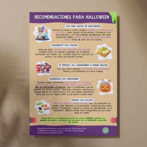 Infografía doble PNG Recomendaciones para Halloween