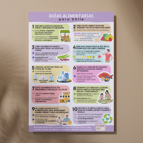 Infografía PNG Guías alimentarias 2023
