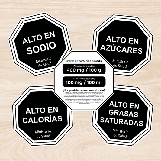 Láminas sellos de advertencia